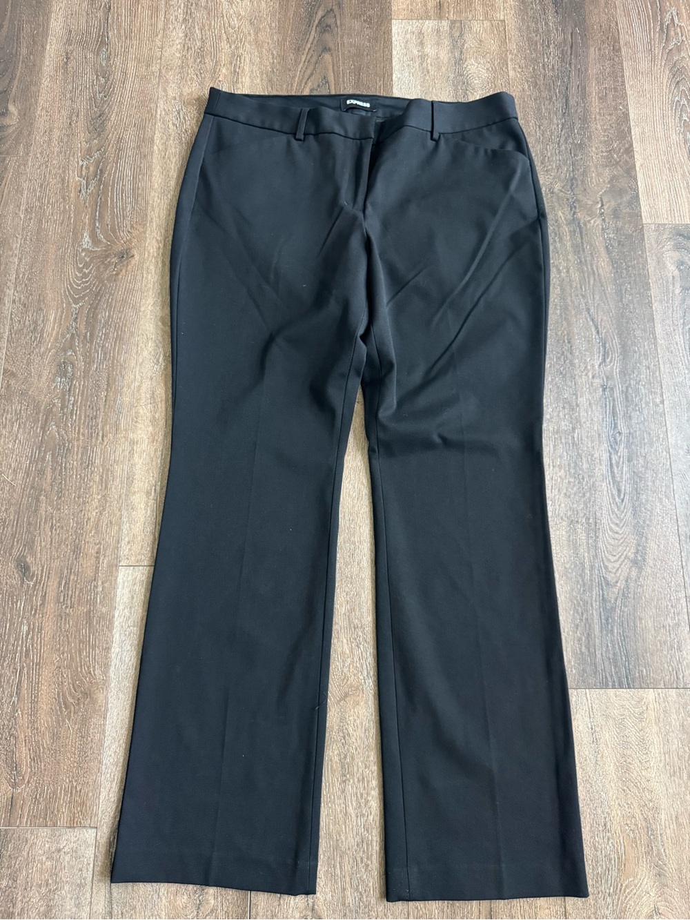 Express Black Women's Dress Trousers Editor Barely Boot Low Rise Size 14